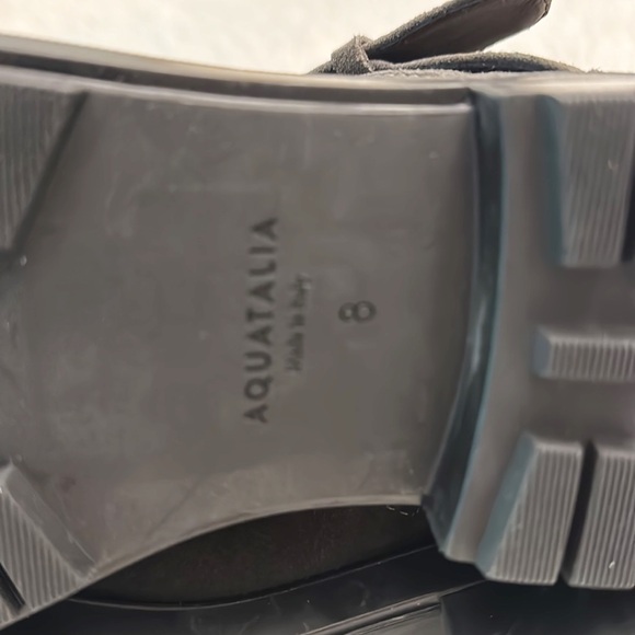 NEW $525 AQUATALIA Leva Smoke quilted waterproof boots women size 8 - Picture 8 of 8